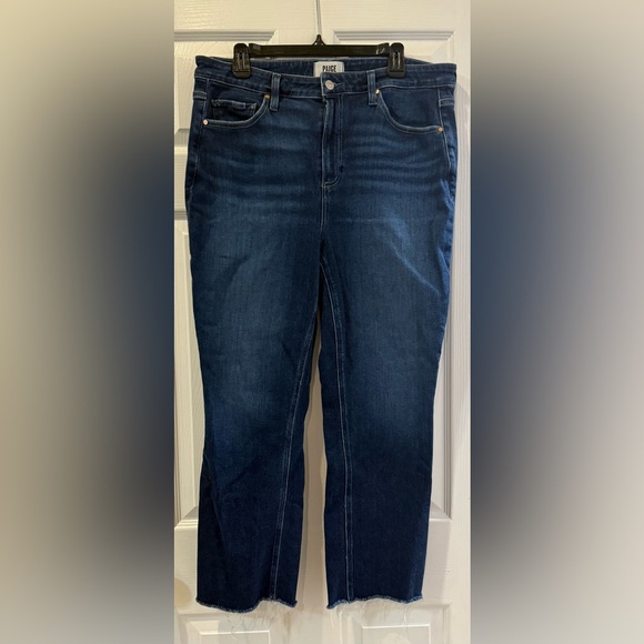 PAIGE Dark Blue Cindy Straight Leg Jeans // 16W - Picture 3 of 9